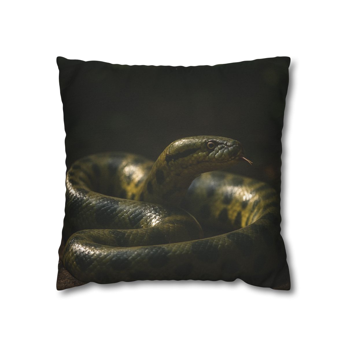 Shadow Ribbon Green Anaconda custom pillow cases