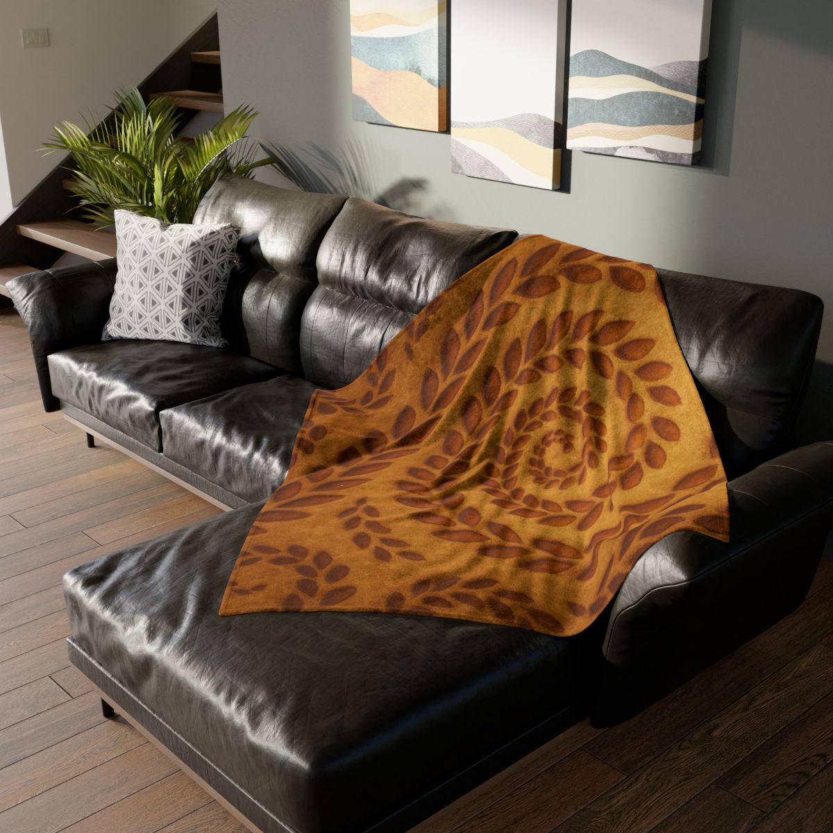 Spiral Seed Pod Chorus decorative home blankets