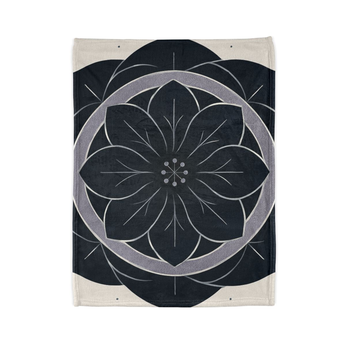 Petal Orbit Rosette personalized cozy blankets