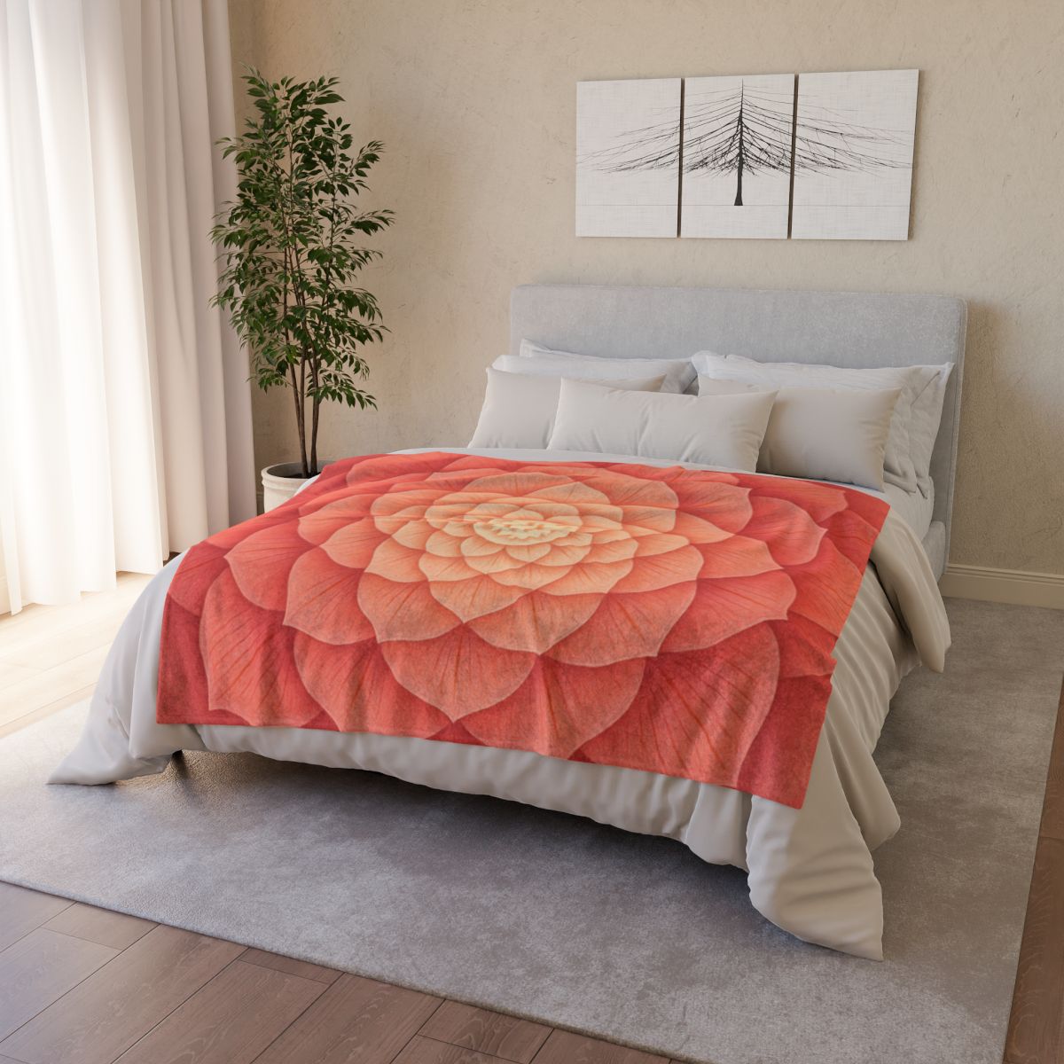Petal Spiral Mandala warm winter blankets