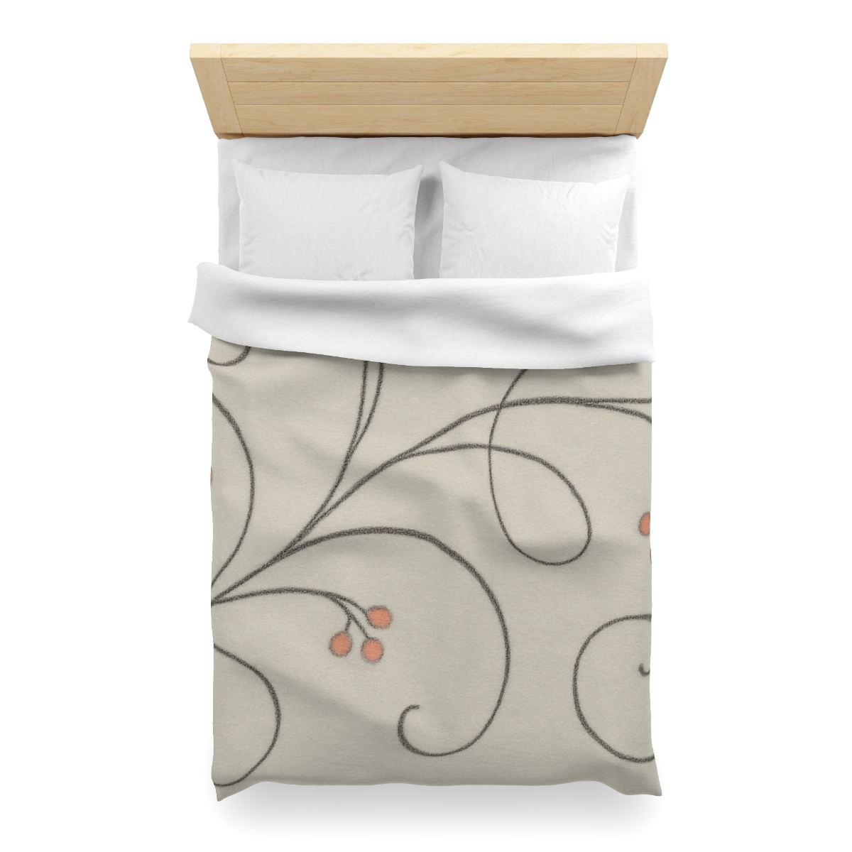 Tendril Lace Panorama designer printed duvets