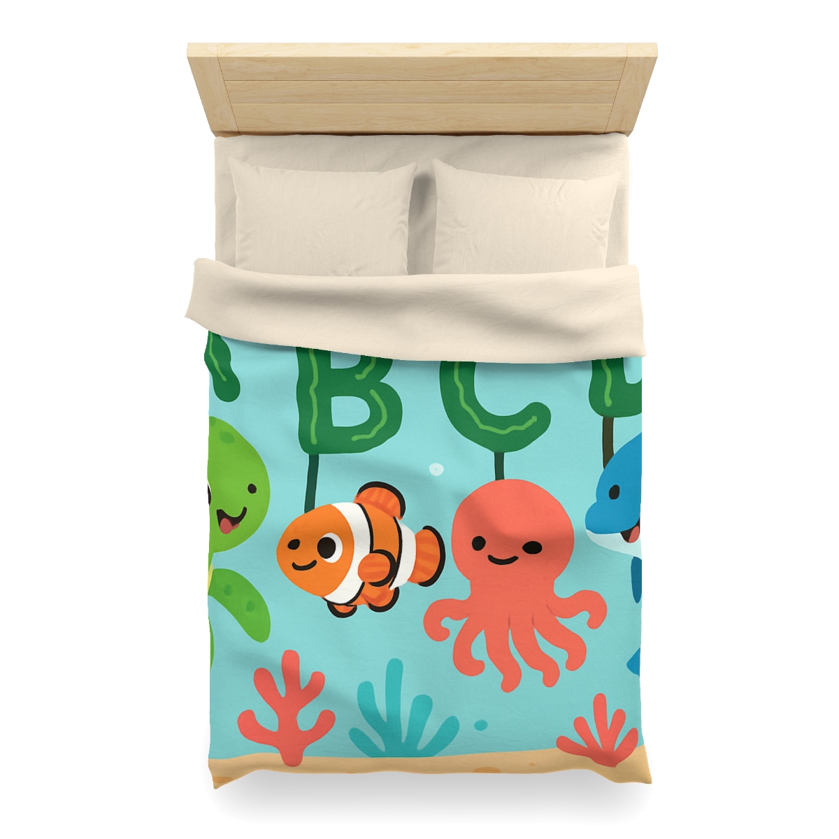 Coral Reef Alphabet Parade stylish duvet covers