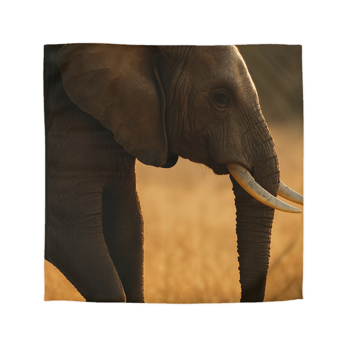 Gilded Horizon African Elephant unique patterned duvets