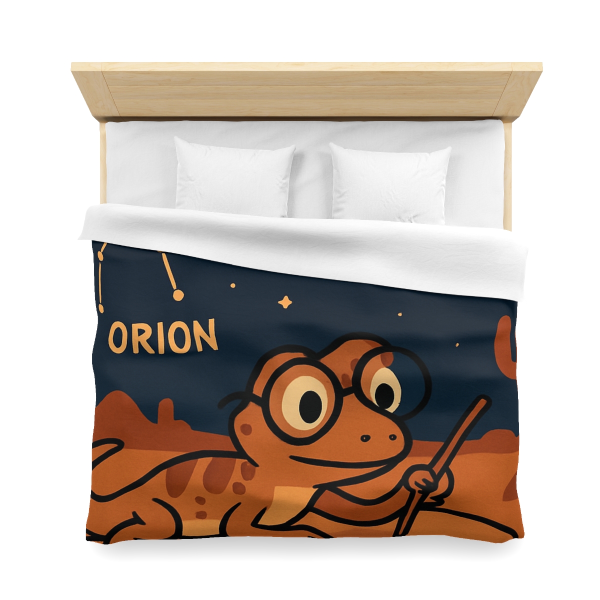 Stargazing Lizard Desert Camp personalized bedding duvets