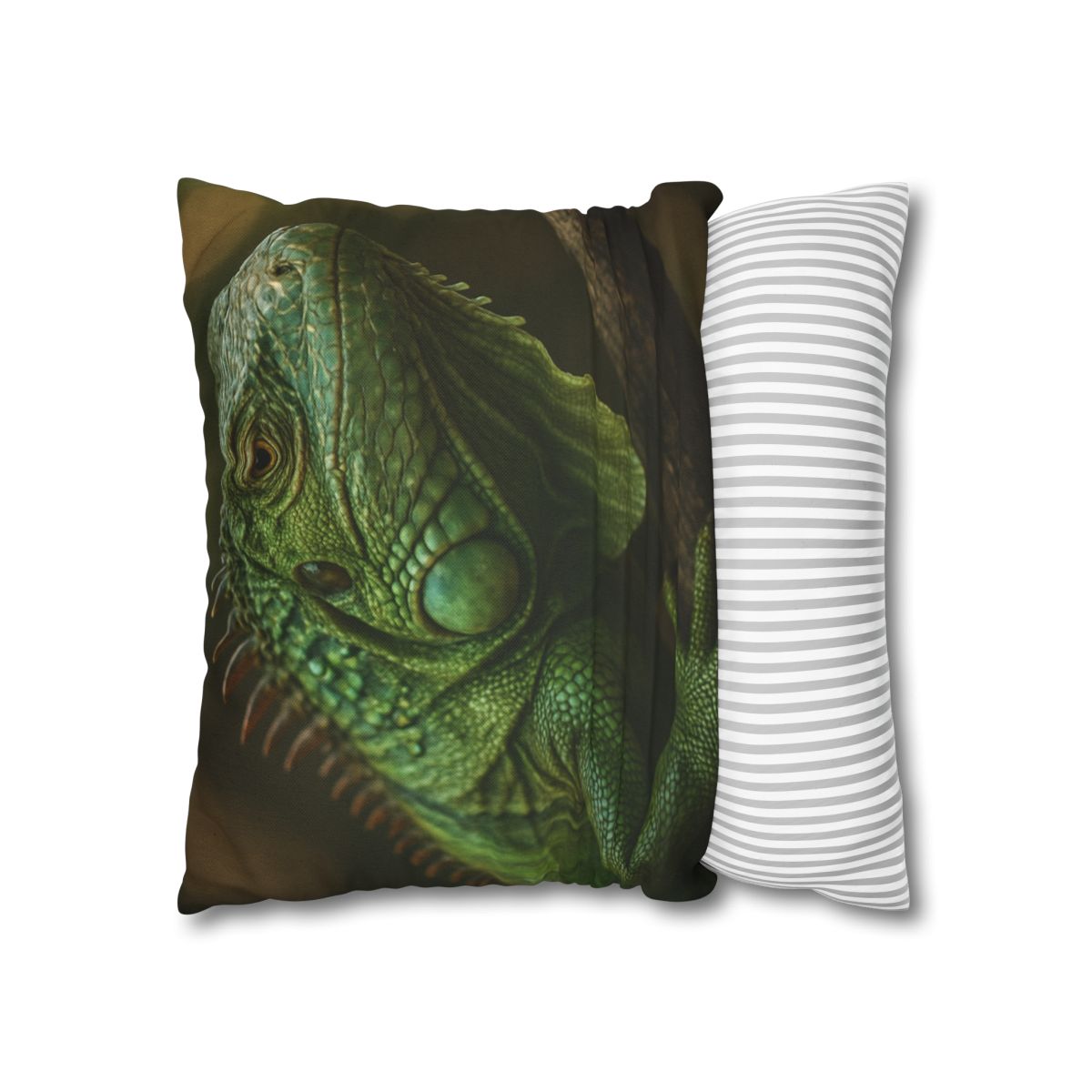 Starlit Stillness Green Iguana trendy patterned pillow cases