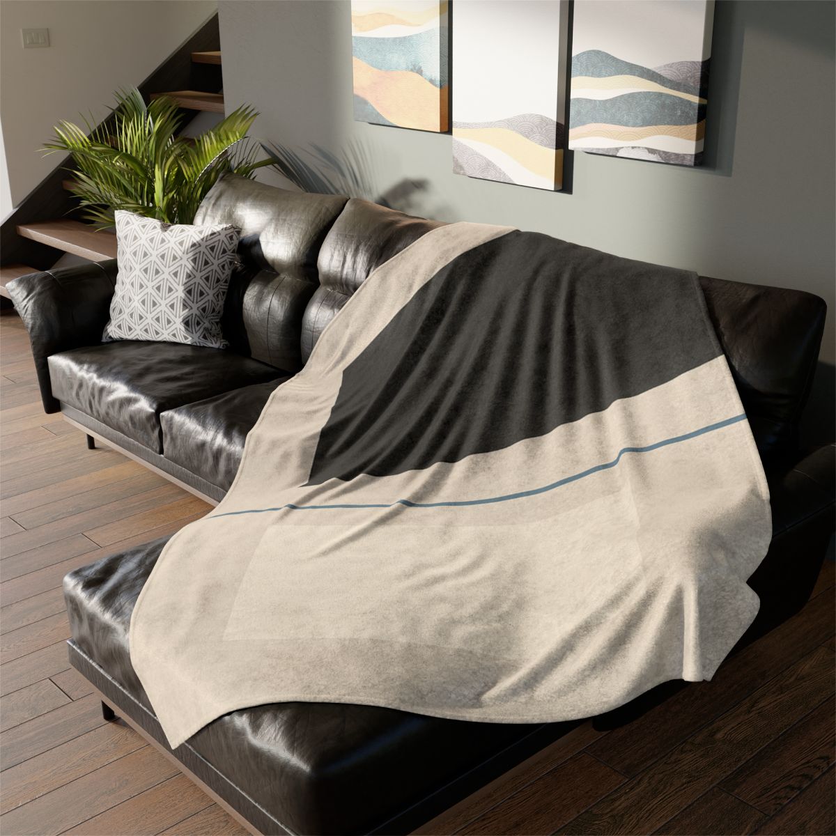 Offset Rectangle Balance designer printed blankets