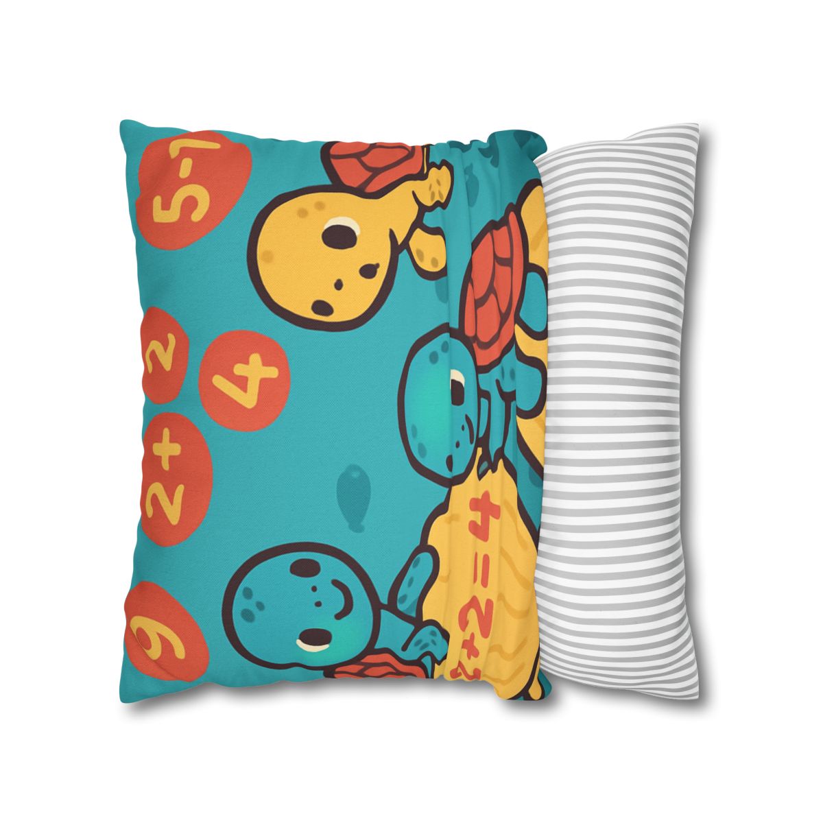 Coral Reef Math Turtles personalized pillow covers