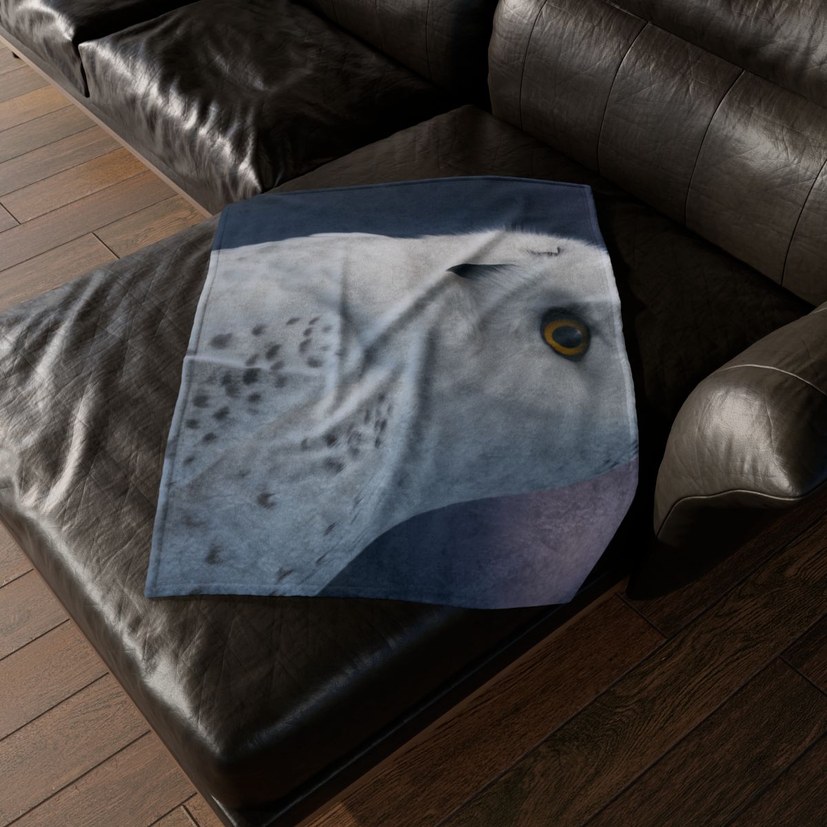 Twilight Watcher Snowy Owl designer printed blankets