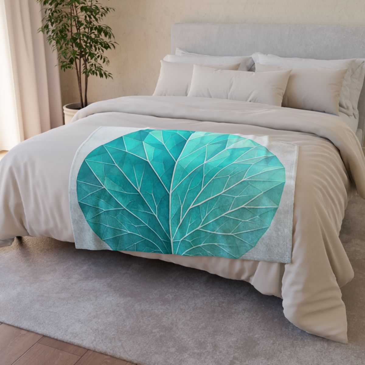 Leaf Vein Prism Fan personalized cozy blankets