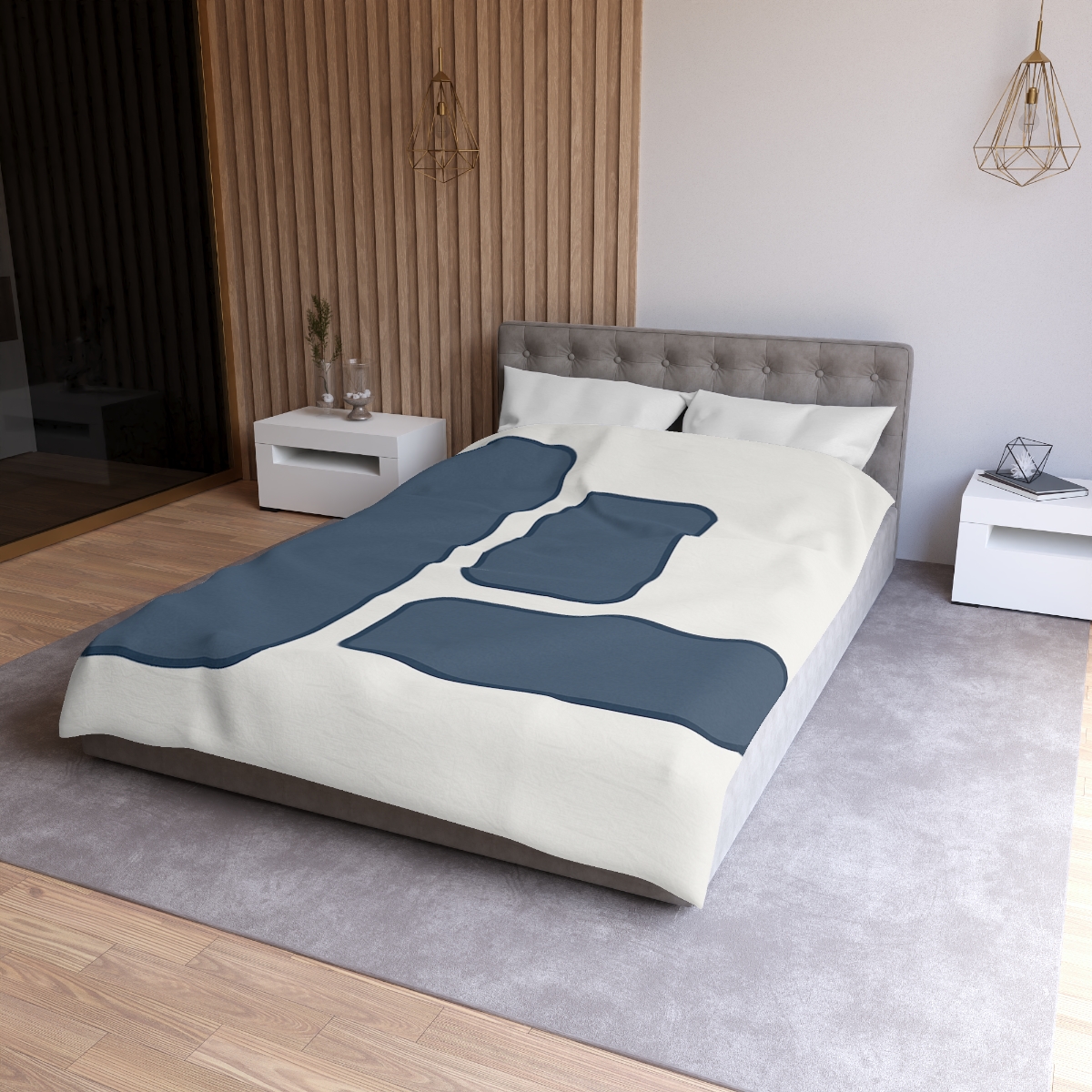 Balanced Triad Of Rounded Rectangles custom duvets