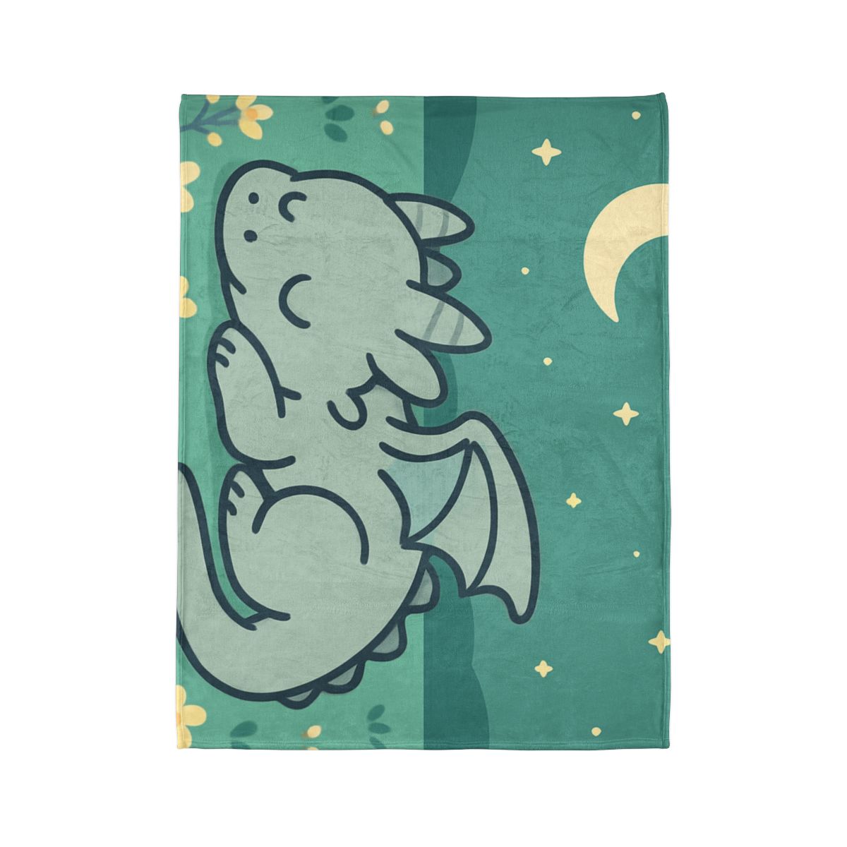 Moonlight Meadow Dragon stylish throw blankets