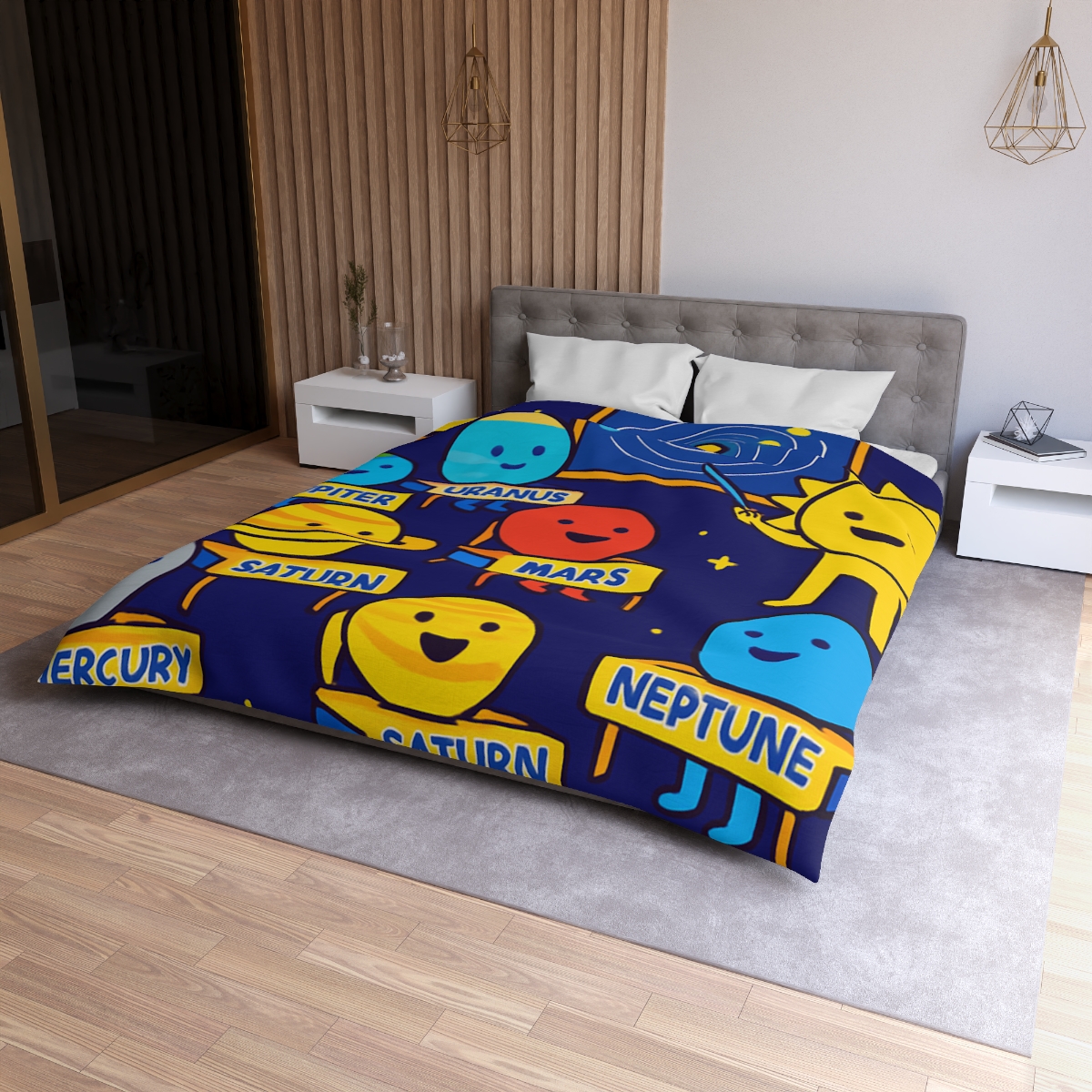 Planet School In The Sky custom duvets