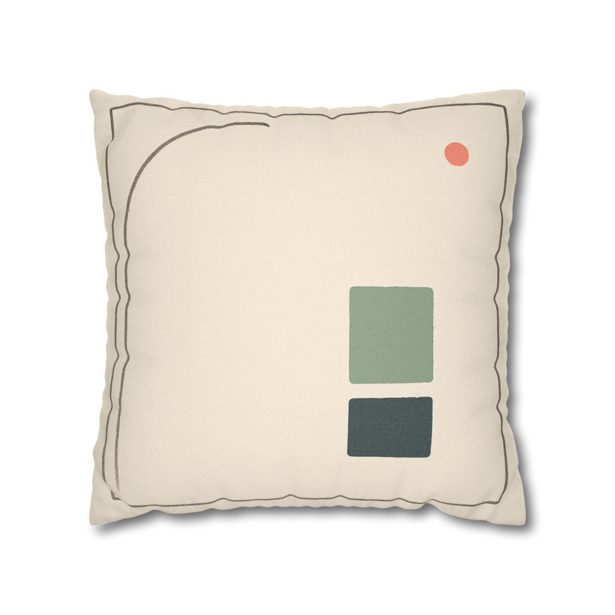 Open Frame With Sliding Arc designer print pillow cases