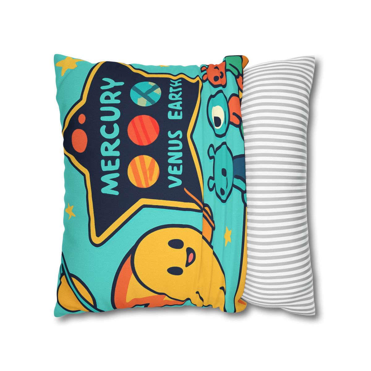 Comet Classroom On A Floating Asteroid designer print pillow cases