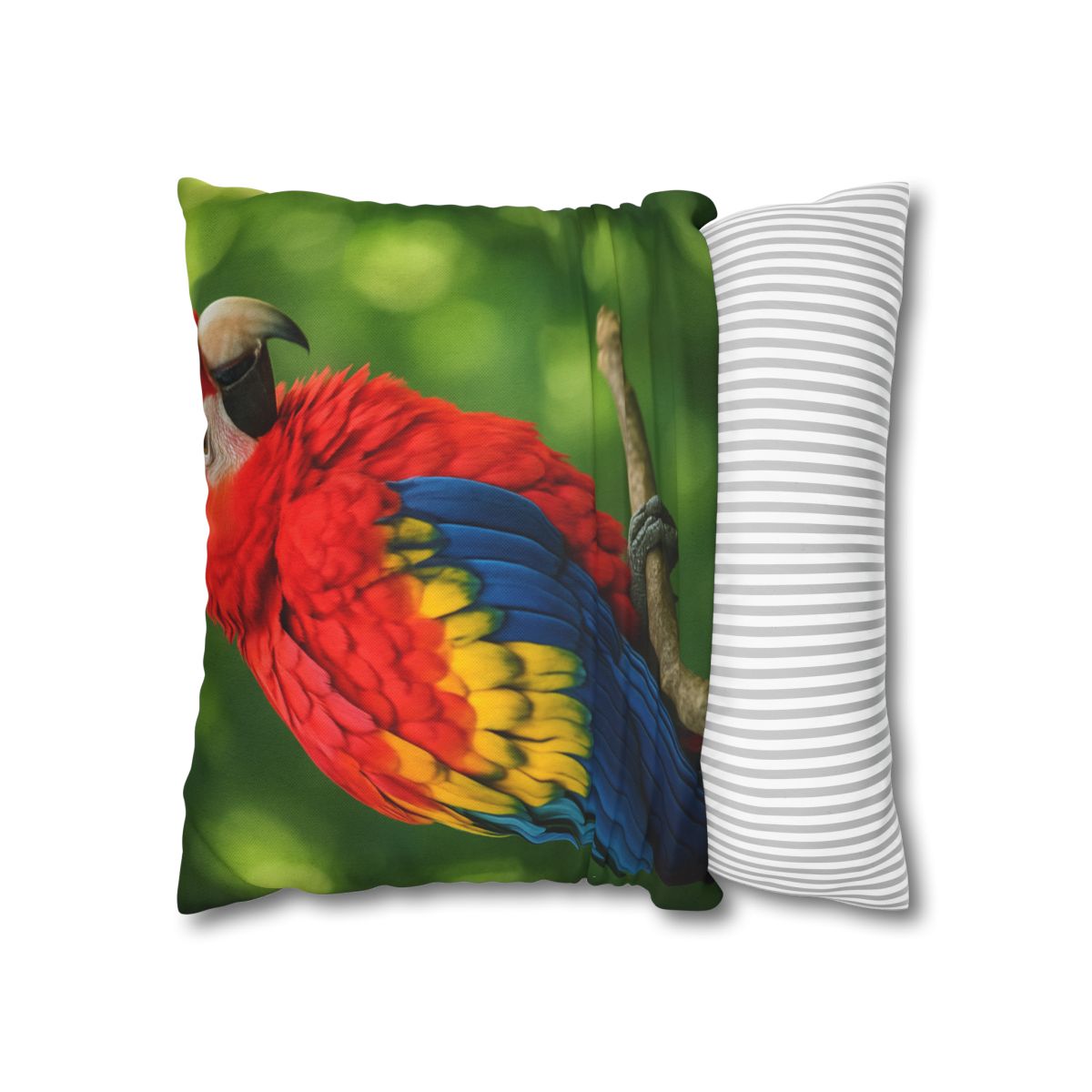 Color Storm Scarlet Macaw personalized pillow covers