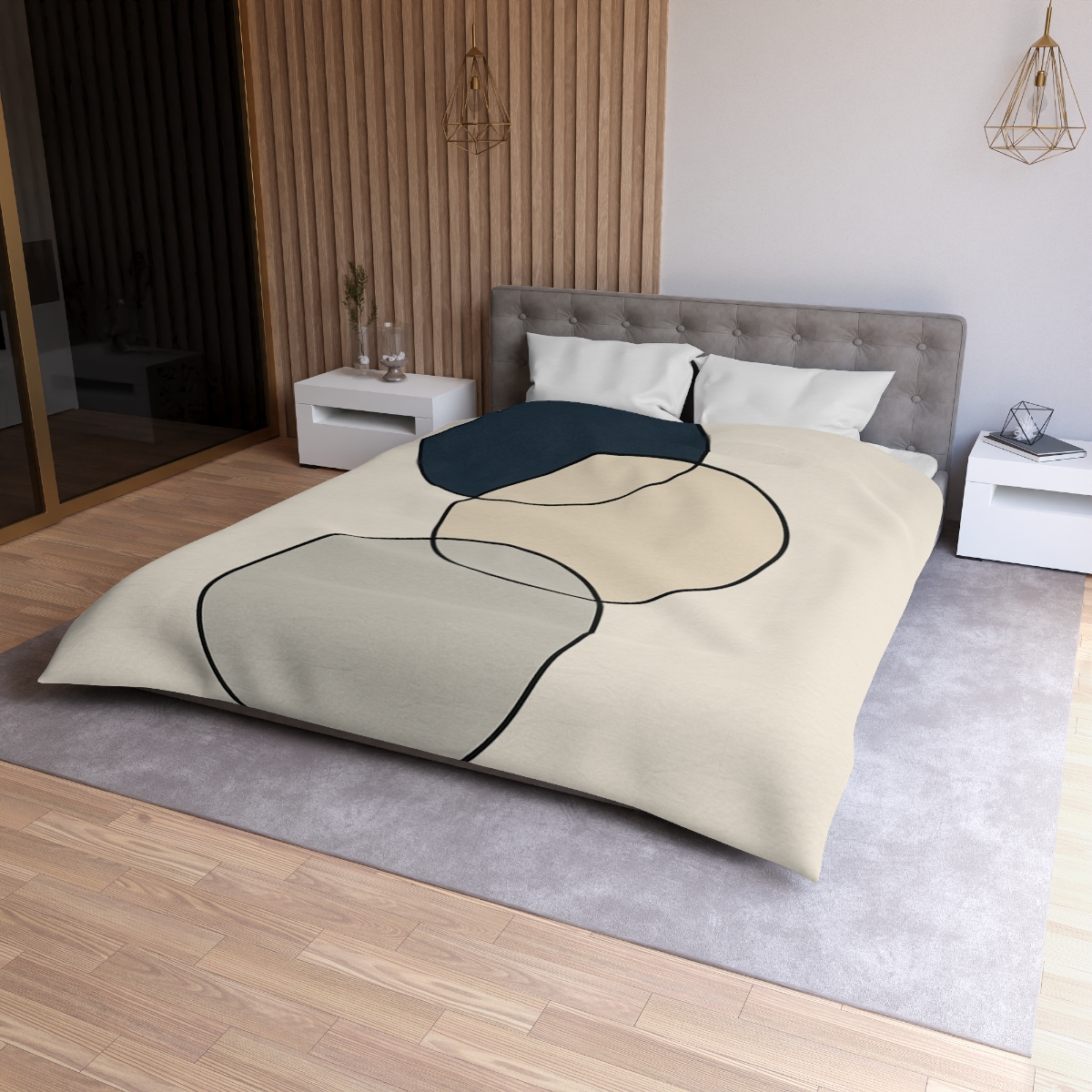 Staggered Trio Of Circles custom duvets