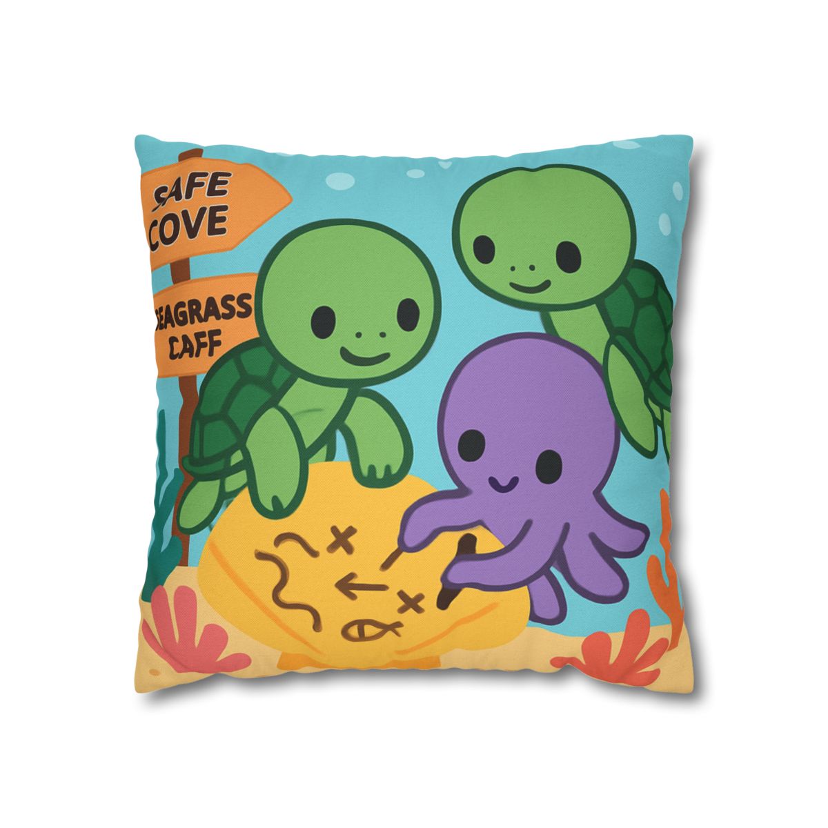 Coral Reef Map Makers comfortable bedding pillow covers
