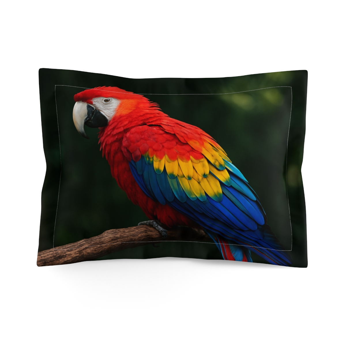Crimson Crest Scarlet Macaw stylish throw pillows