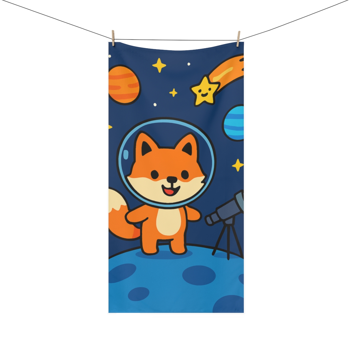Space Fox Explorer comfortable face towels