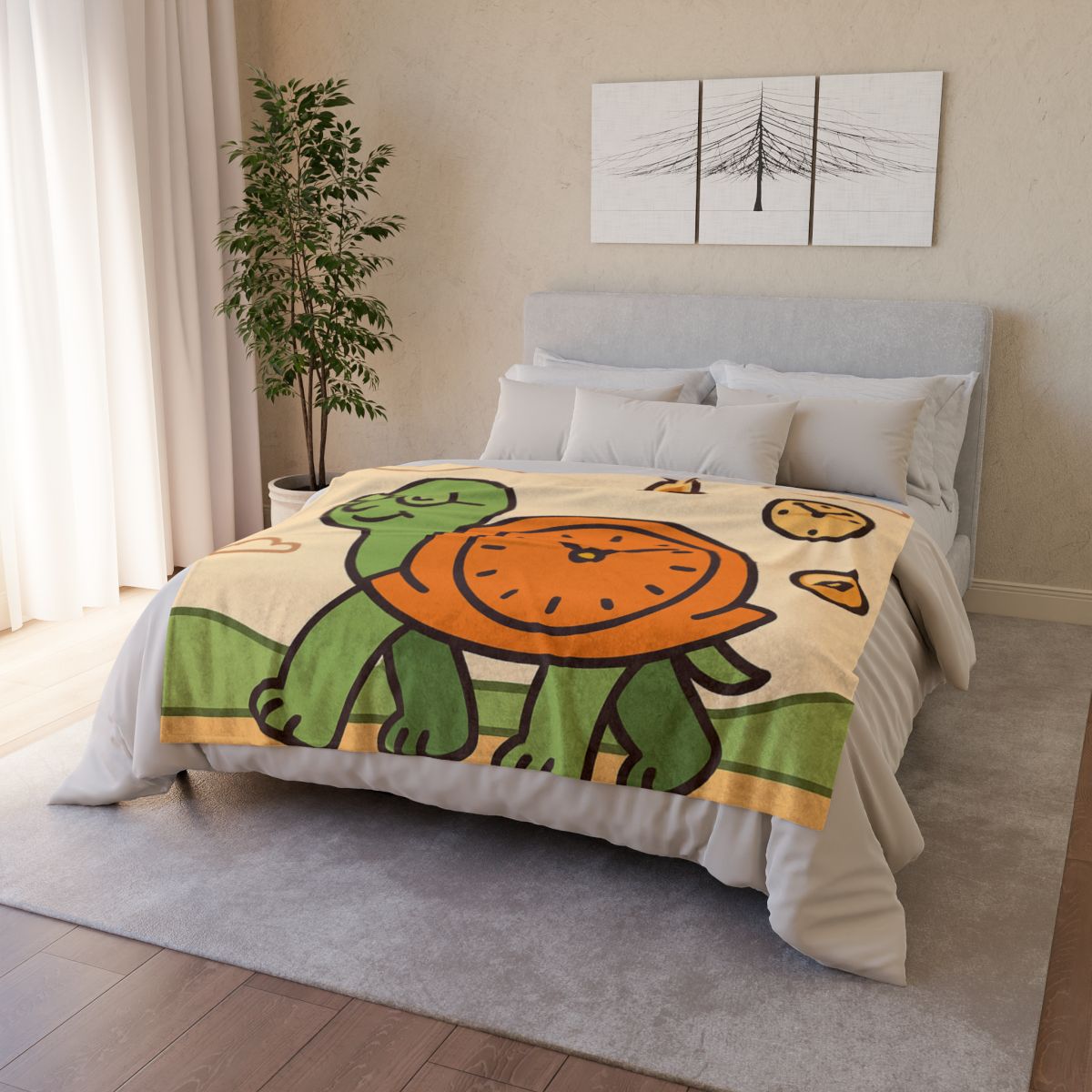 Time Turtle Journey soft fleece blankets