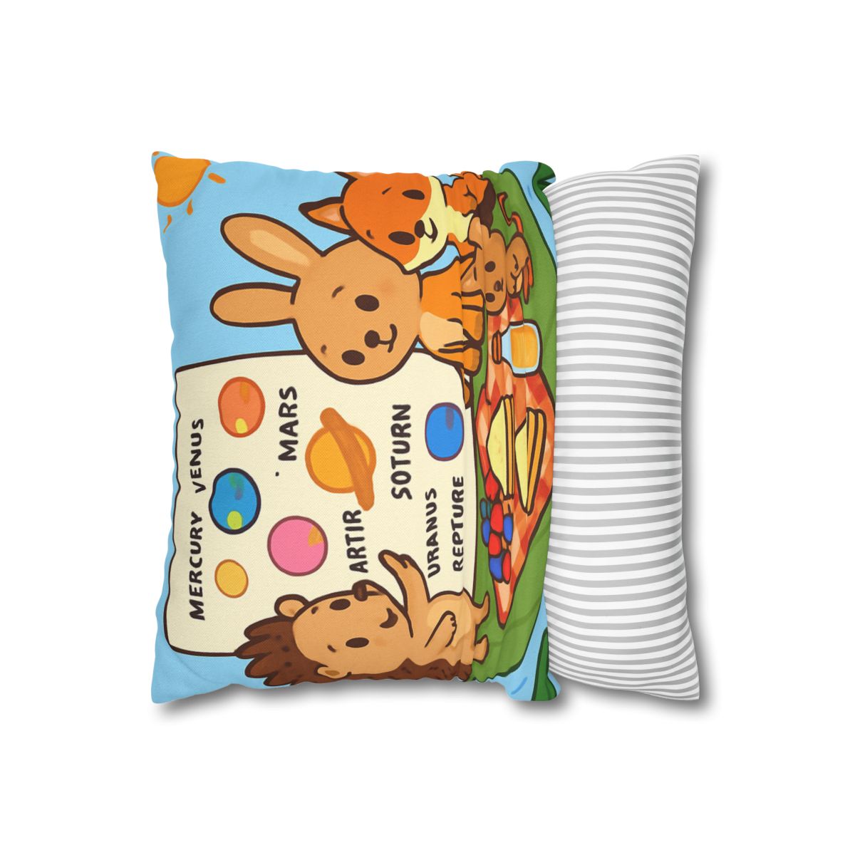 Solar System Picnic On A Floating Leaf trendy patterned pillow cases