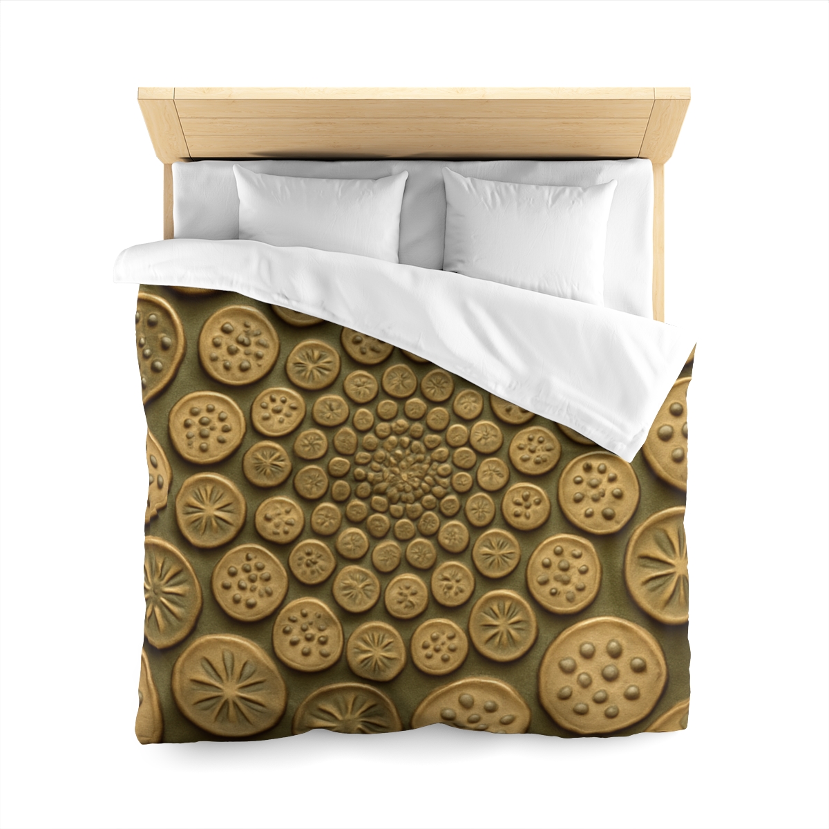 Seed Pod Micro Spiral Array designer printed duvets