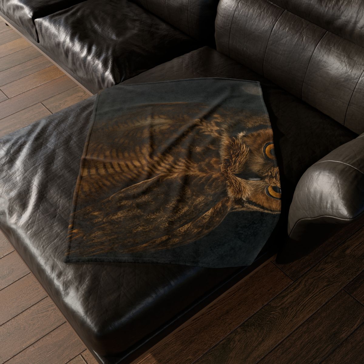 Starlit Perch Great Horned Owl warm winter blankets