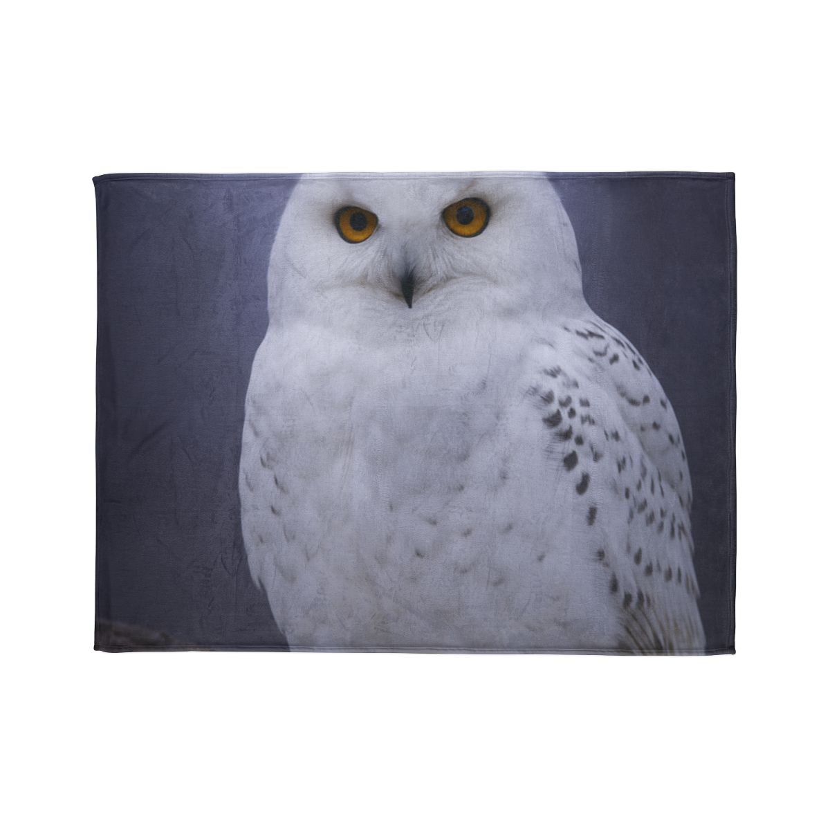 Twilight Watcher Snowy Owl trendy patterned blankets