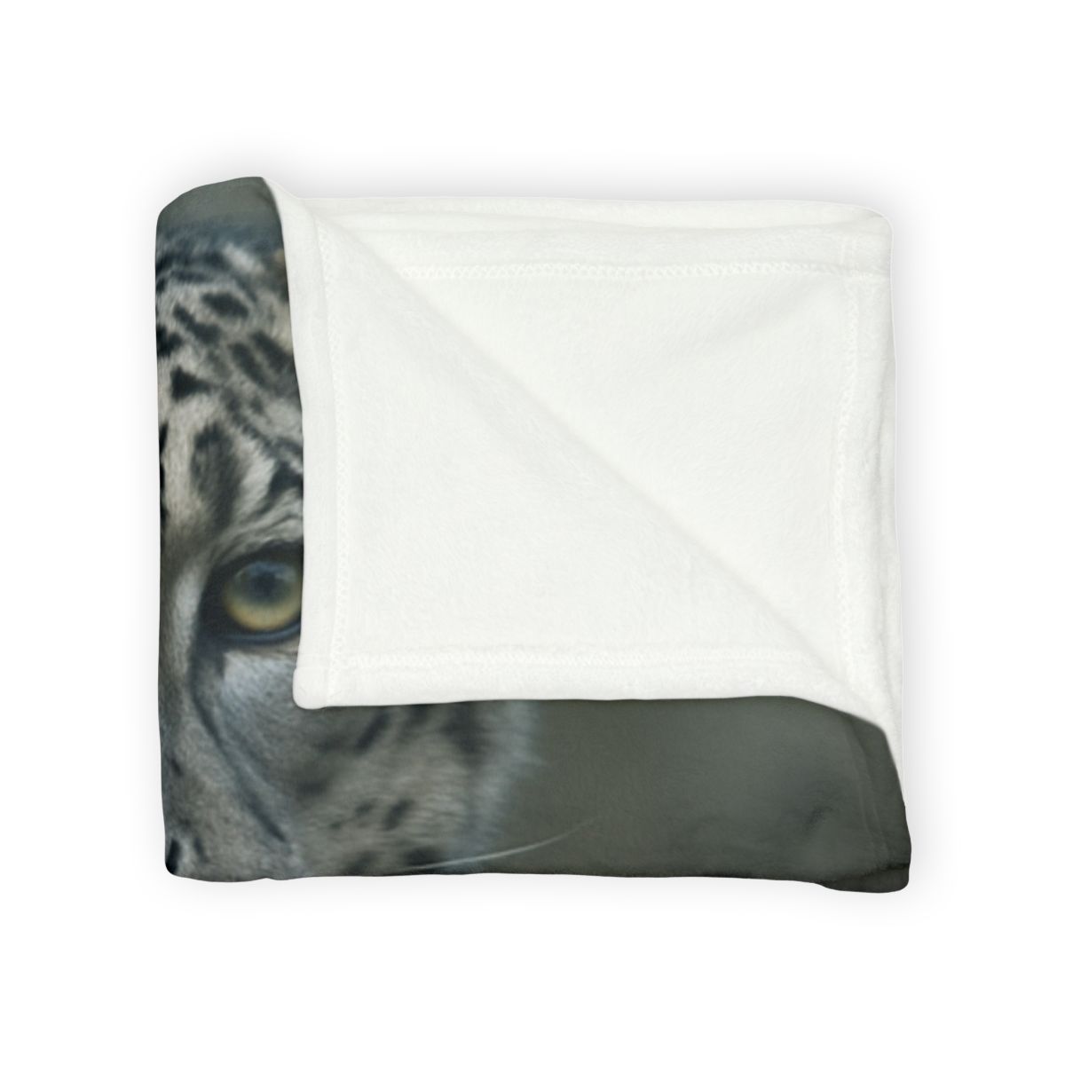 Starlit Sprint Snow Leopard soft fleece blankets