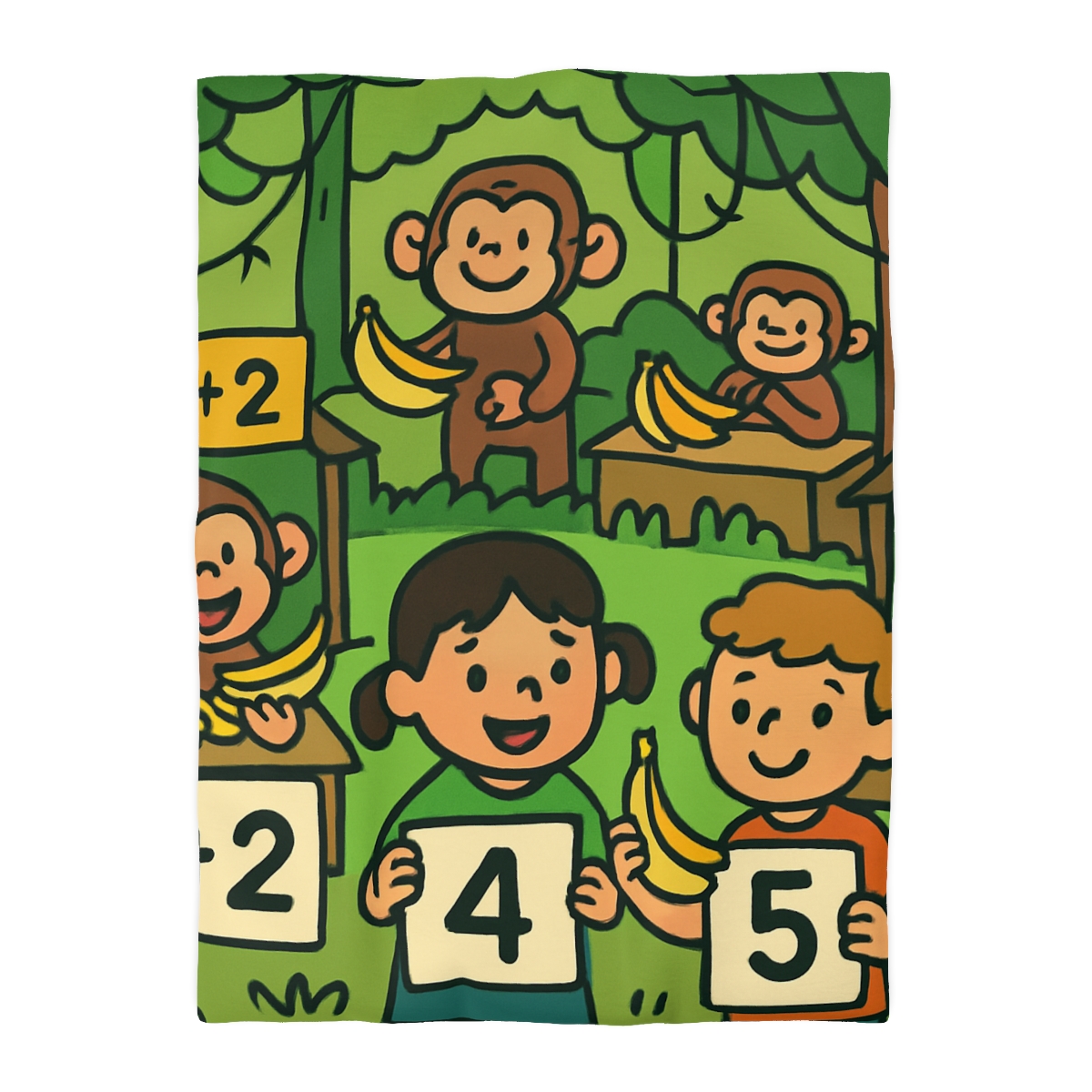 Jungle Math Monkey Market warm winter duvets