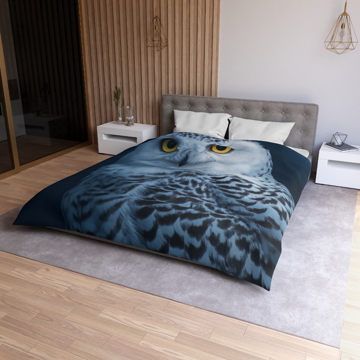 Midnight Watch Snowy Owl unique patterned duvets