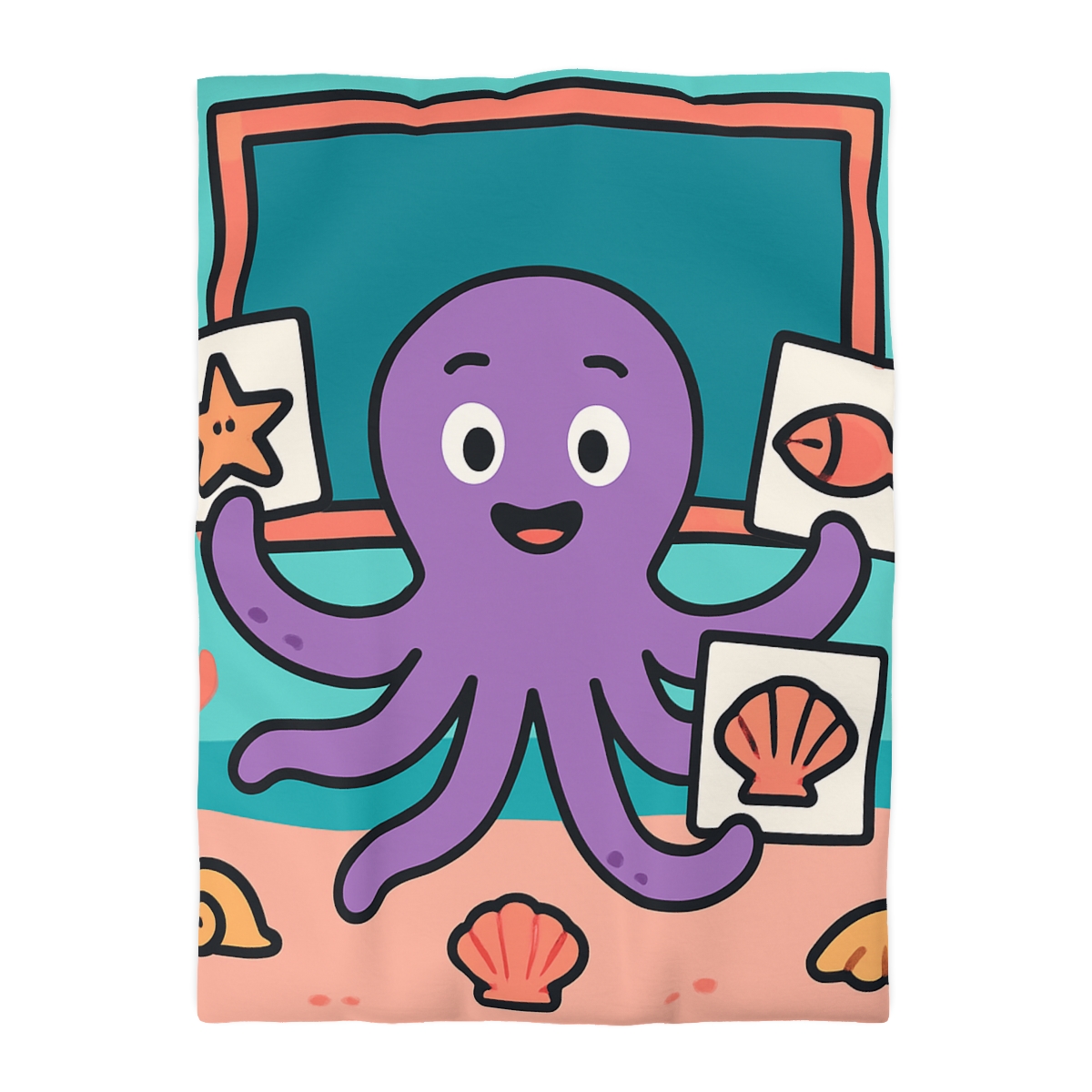 Coral Classroom Octopus soft comforter duvets
