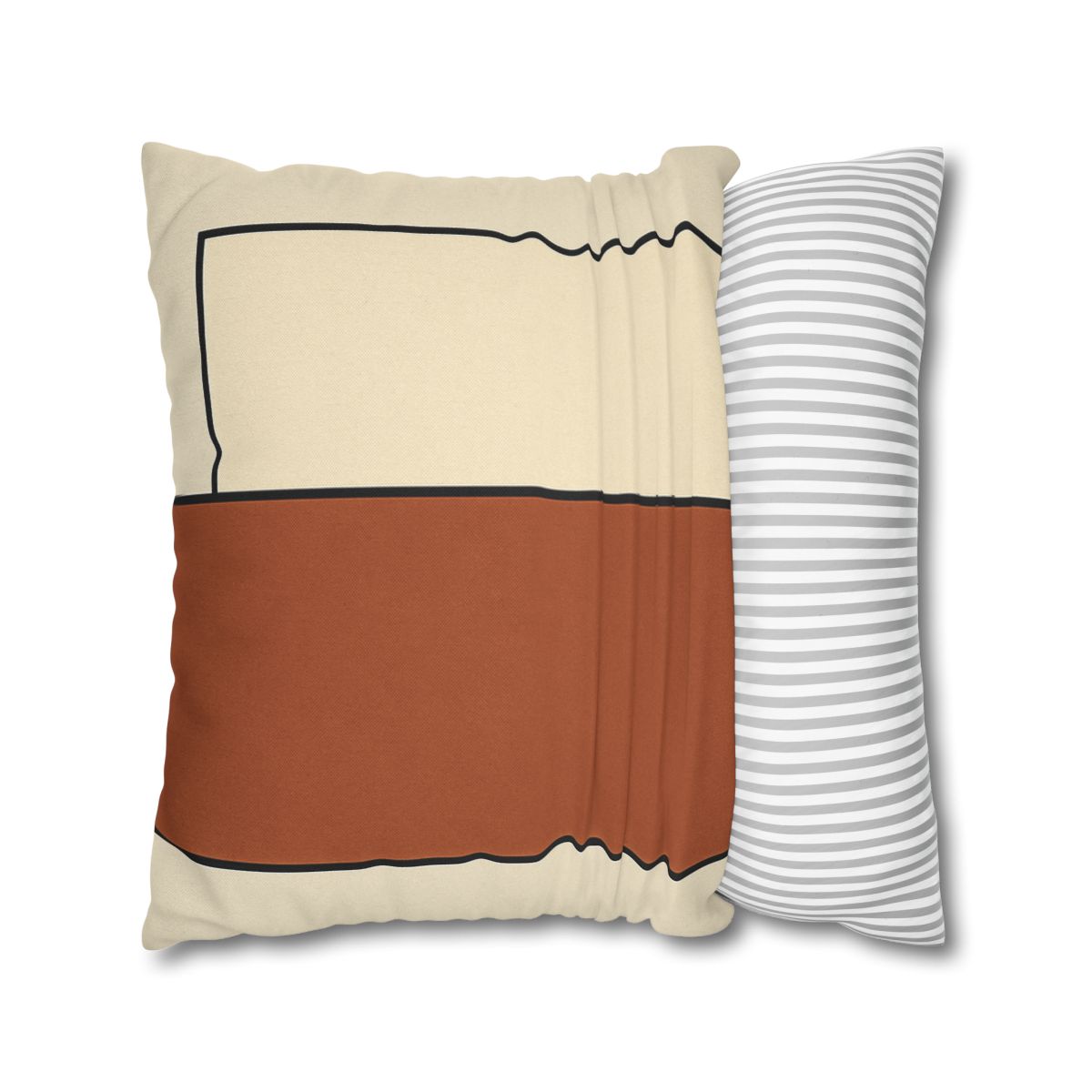 Offset Rectangle Pairing designer print pillow cases