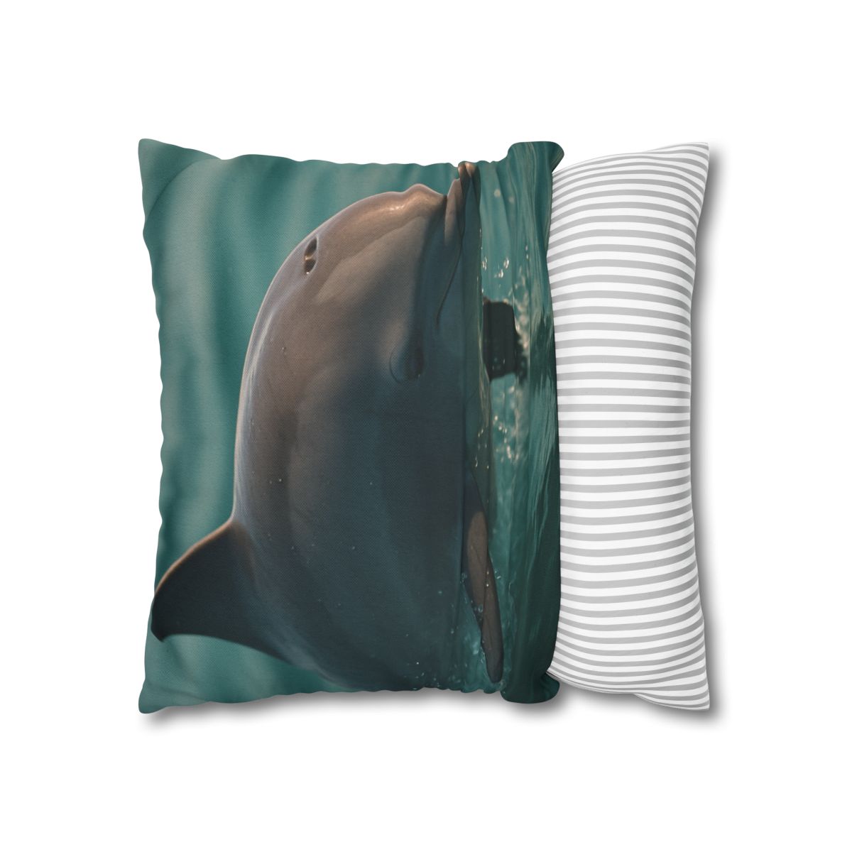 Silver Glide Bottlenose Dolphin designer print pillow cases