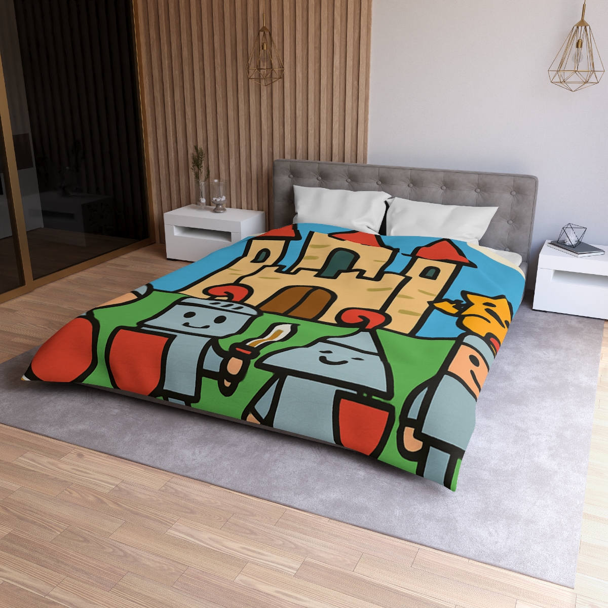 Castle Of Shape Knights soft comforter duvets