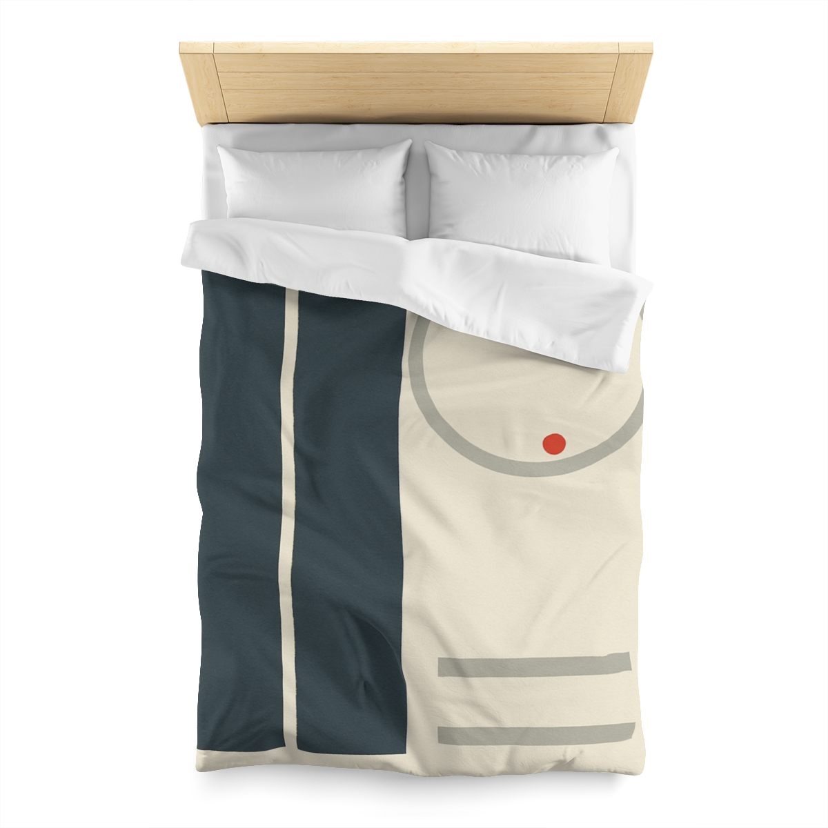 Split Rectangle With Floating Ring personalized bedding duvets