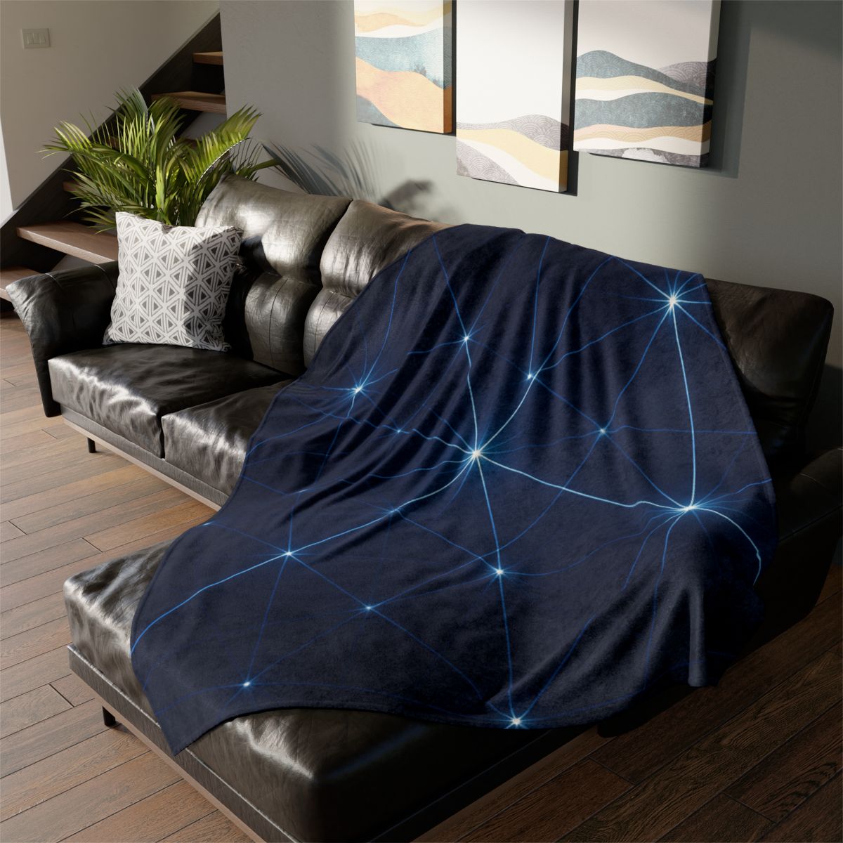 Quantum Star Lattice soft fleece blankets