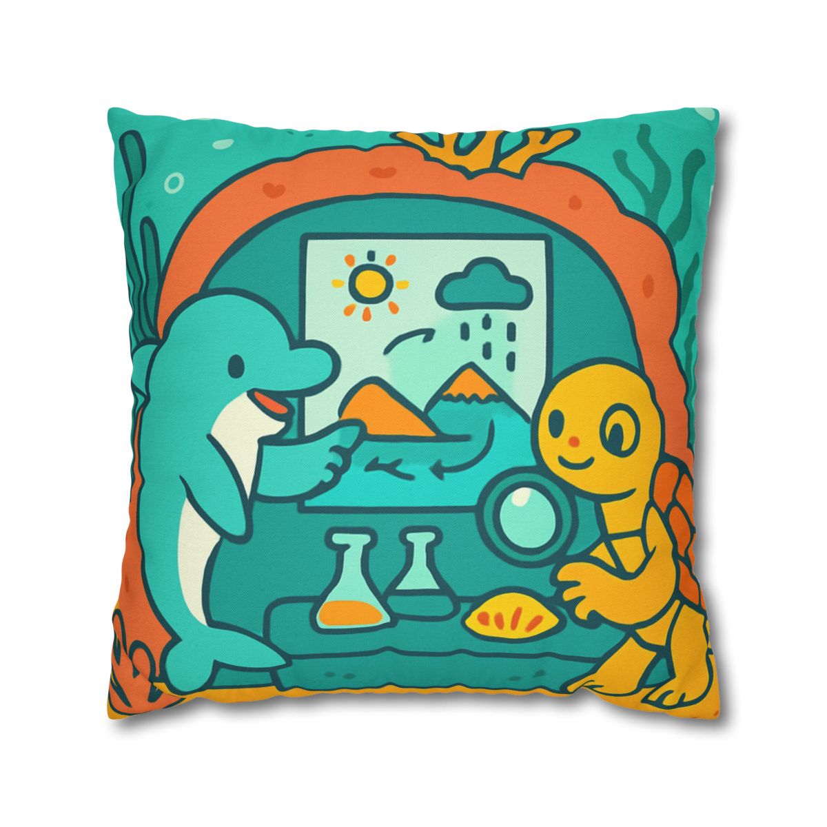 Coral Reef Science Lab trendy patterned pillow cases