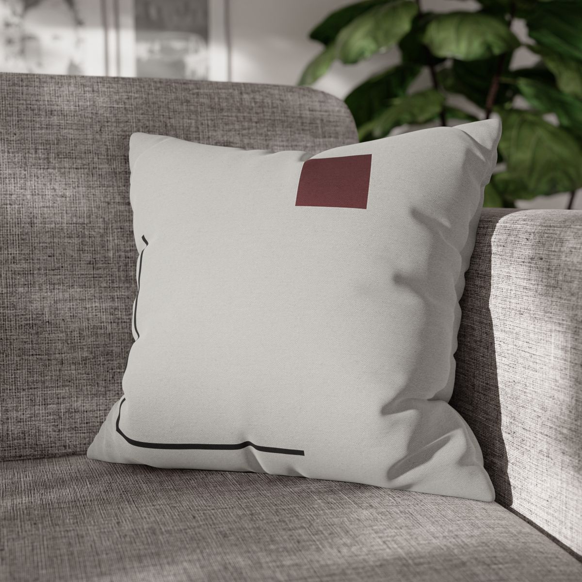 Corner Frame With Floating Square trendy patterned pillow cases