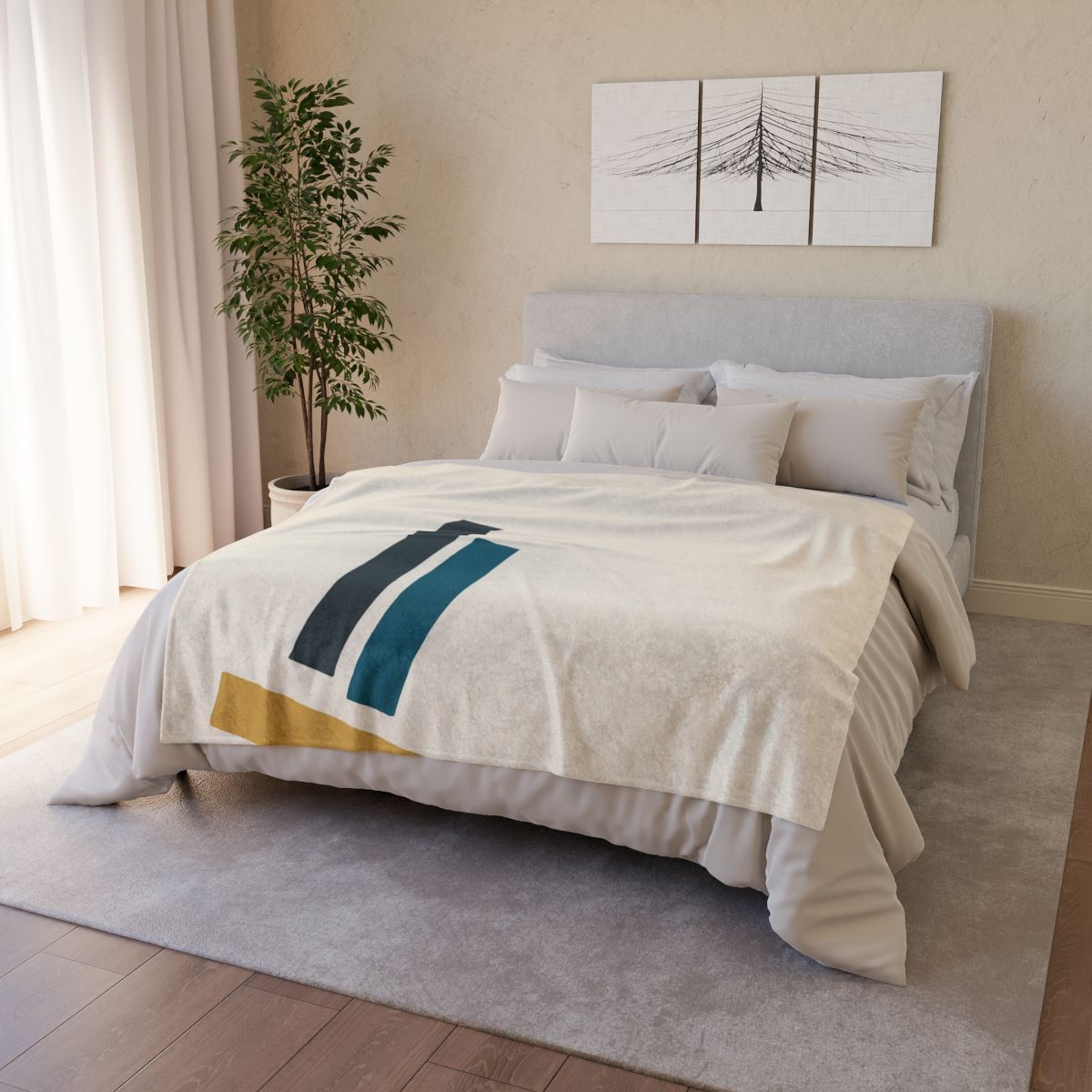 Balanced Triad Of Rectangles warm winter blankets