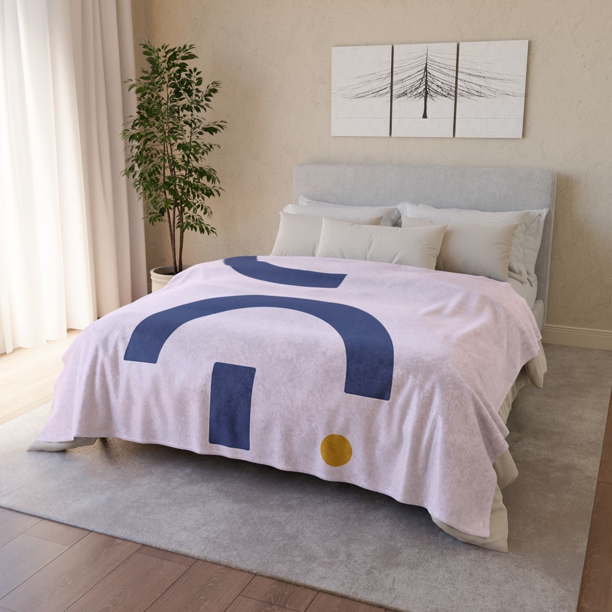 Staggered Arcs With Resting Block stylish throw blankets