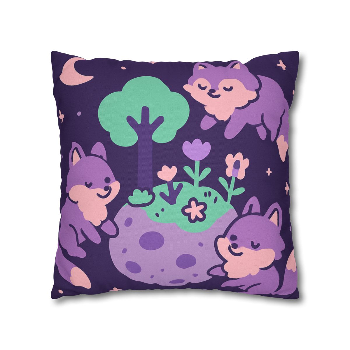 Galaxy Garden Of Floating Foxes custom pillow cases