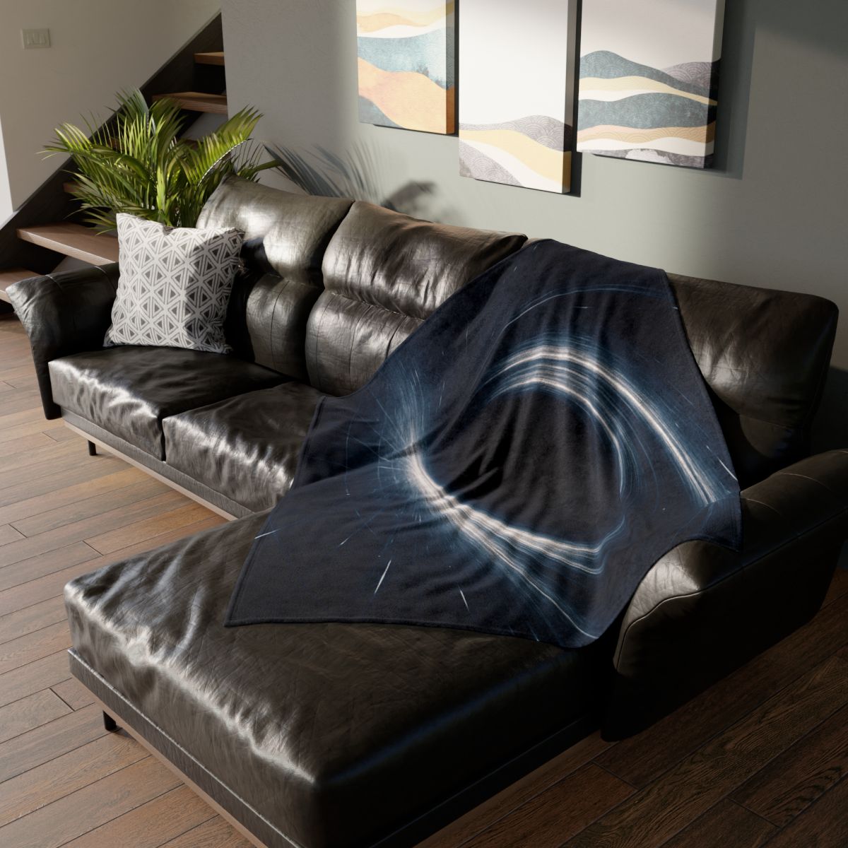 Gravity Well Vortex stylish throw blankets