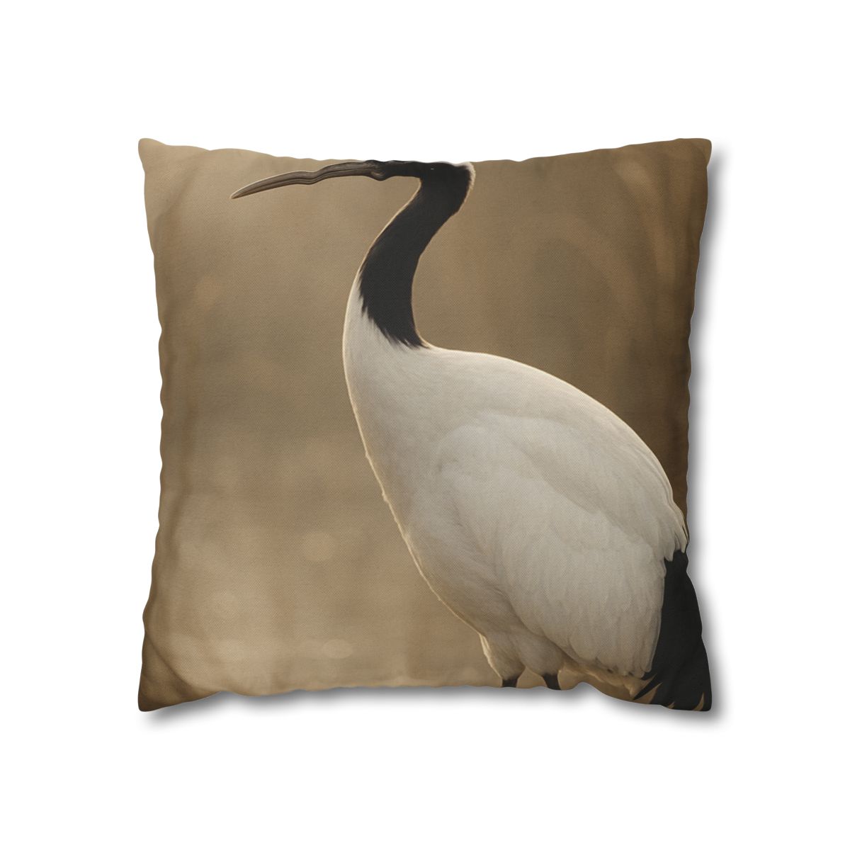Silent Poise Red Crowned Crane trendy patterned pillow cases
