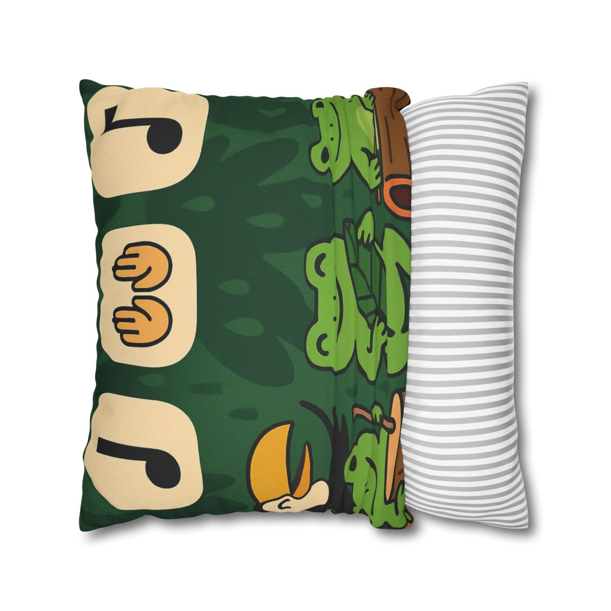 Jungle Rain Rhythm With The Frog Band comfortable bedding pillow covers