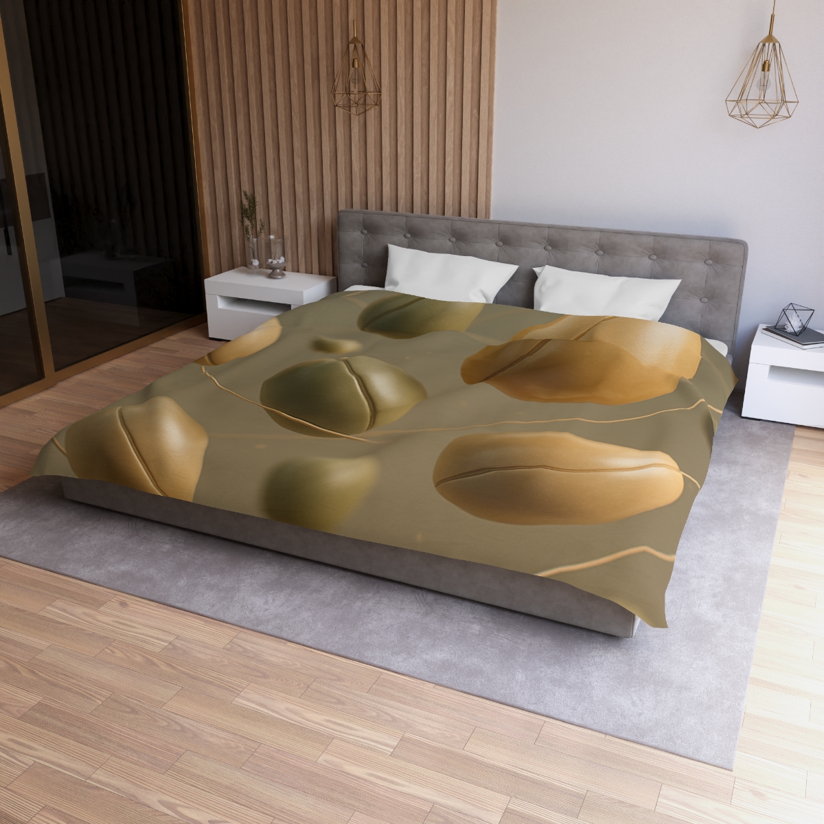 Seed Pod Orbit Cluster designer printed duvets