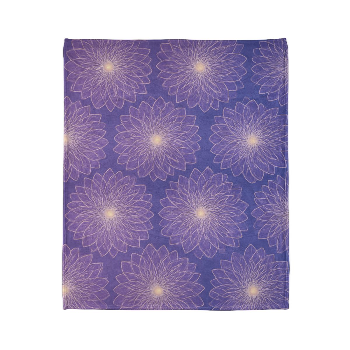 Cosmic Blossom Lattice soft fleece blankets