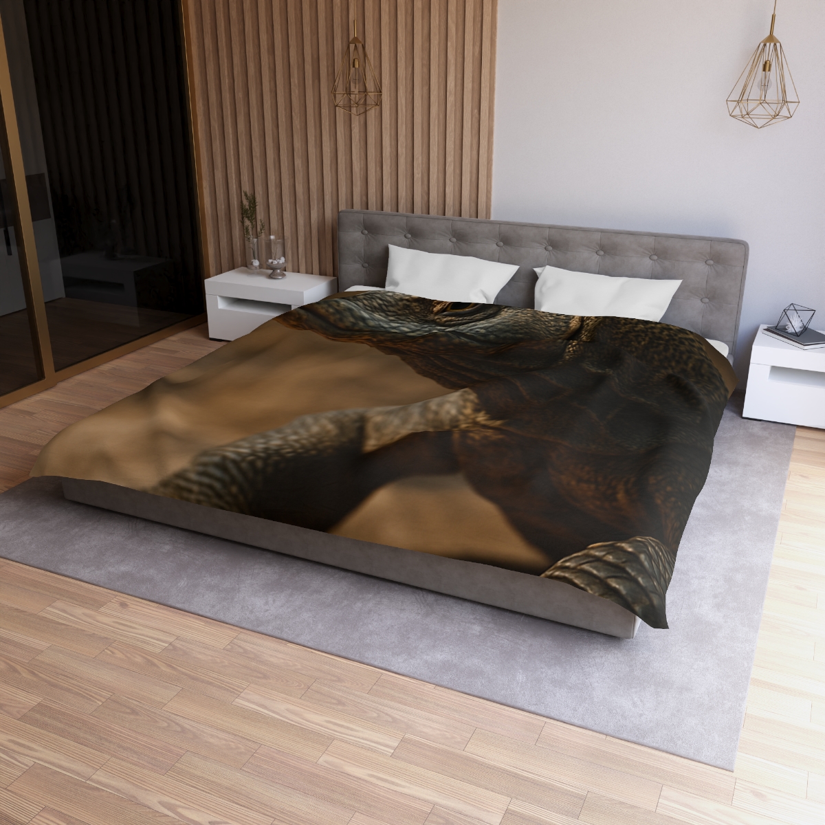 Ancient Sentinel Komodo Dragon personalized bedding duvets