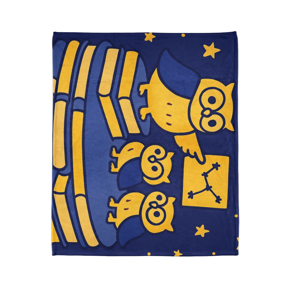 Starlight Library Run By Owls personalized cozy blankets