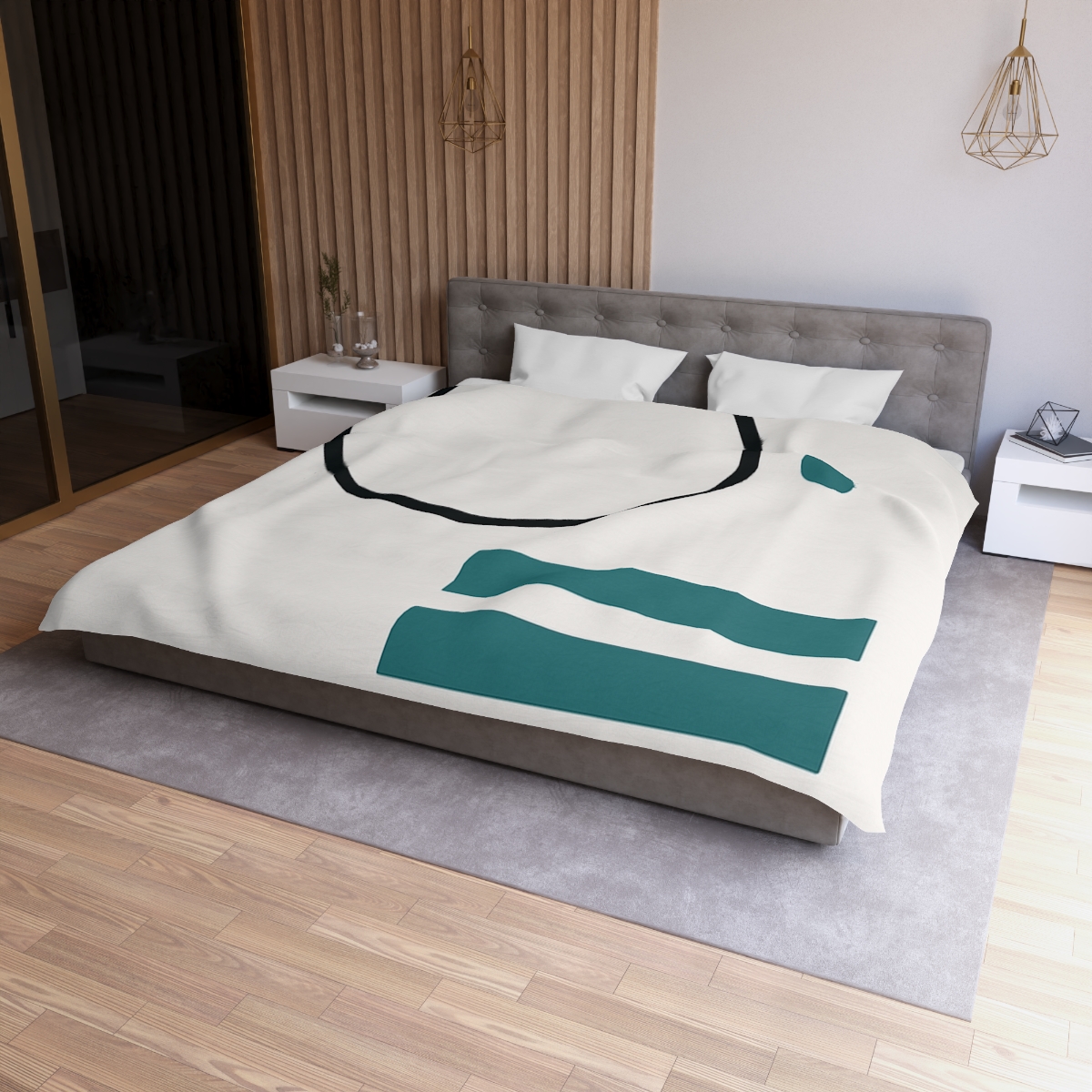 Orbiting Bars And Hollow Circle trendy bedroom duvets